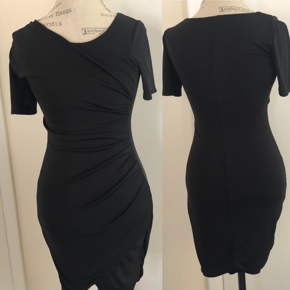 fitted little black dress